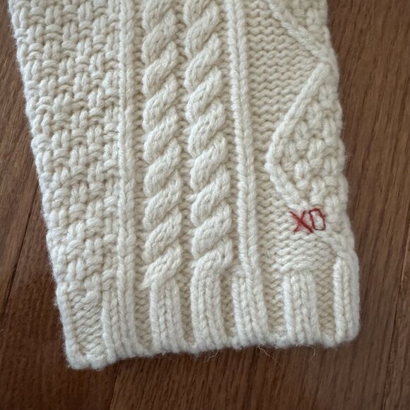 Frances Valentine Sweater Women’s Large Chunky Cableknit Fisherman Wool Crewneck - Picture 12 of 12